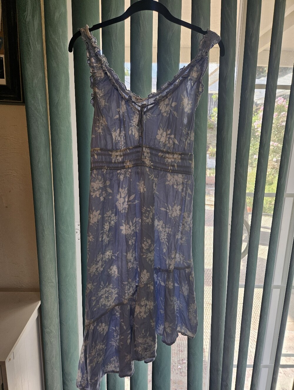 Hippie Rose Blue Floral High-Low Sundress